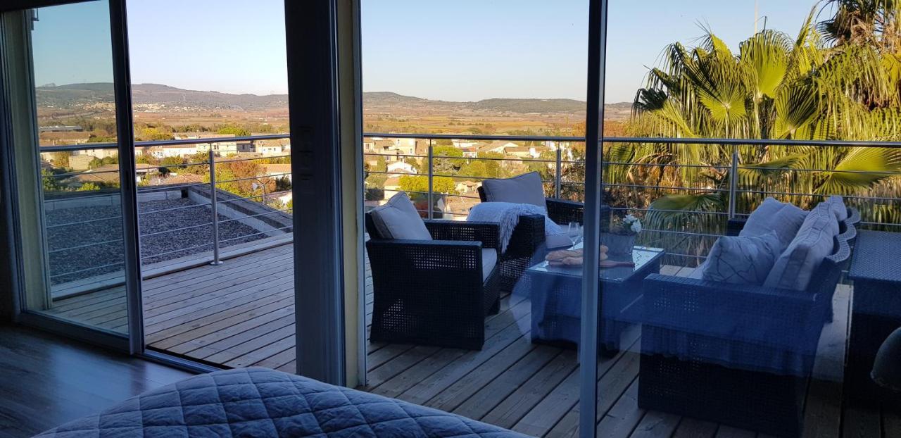 Beautiful Villa With A Stunning View Roujan Exteriör bild