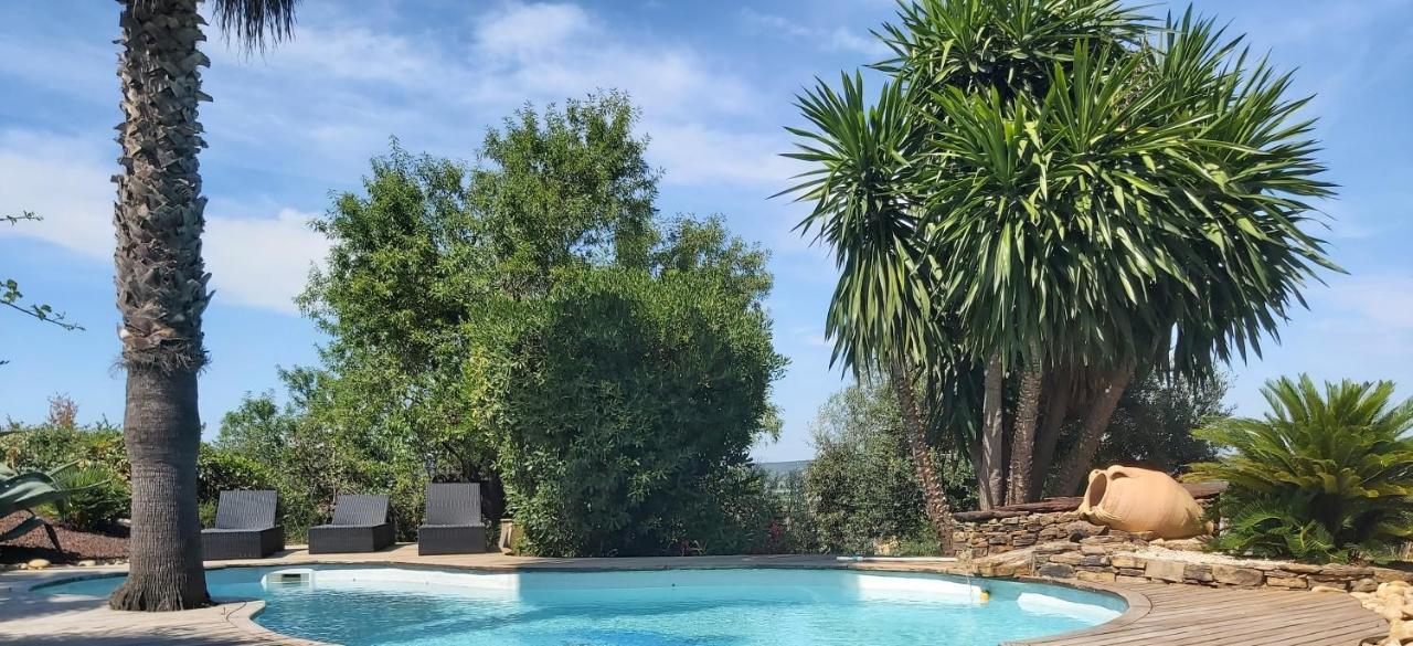 Beautiful Villa With A Stunning View Roujan Exteriör bild