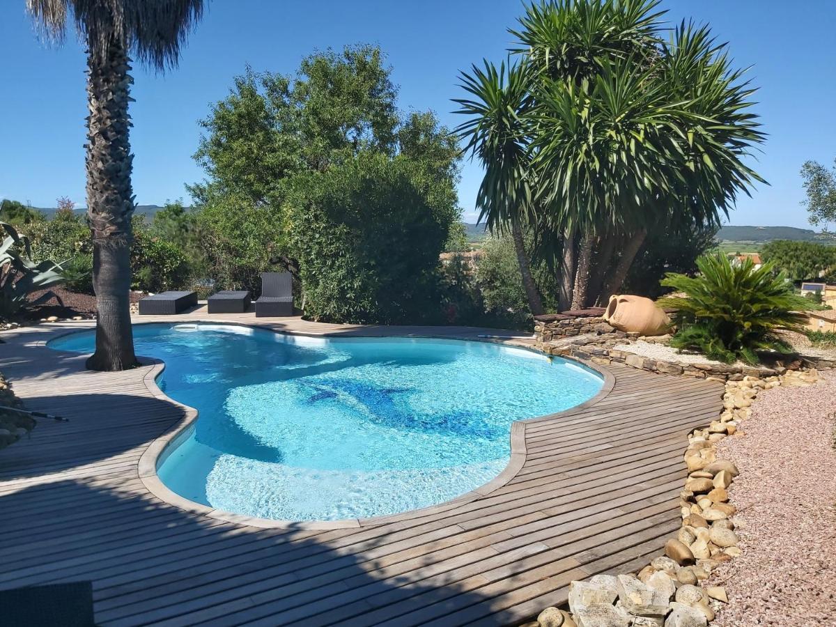 Beautiful Villa With A Stunning View Roujan Exteriör bild