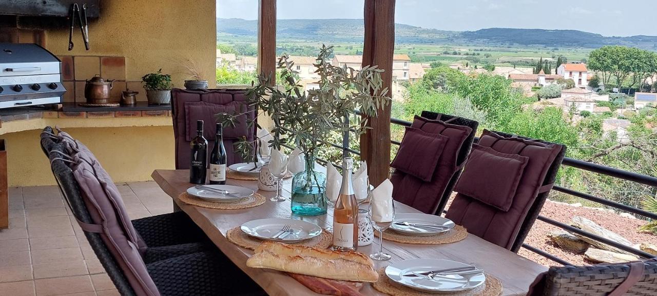 Beautiful Villa With A Stunning View Roujan Exteriör bild