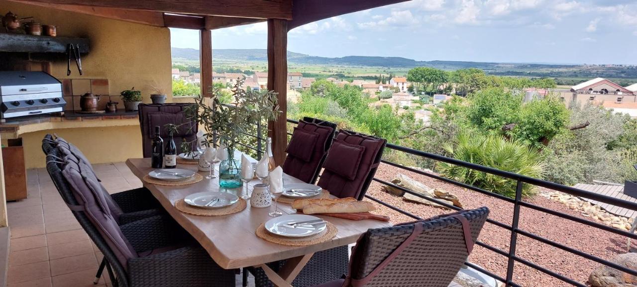Beautiful Villa With A Stunning View Roujan Exteriör bild