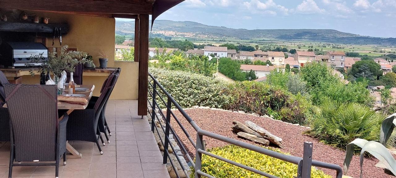 Beautiful Villa With A Stunning View Roujan Exteriör bild