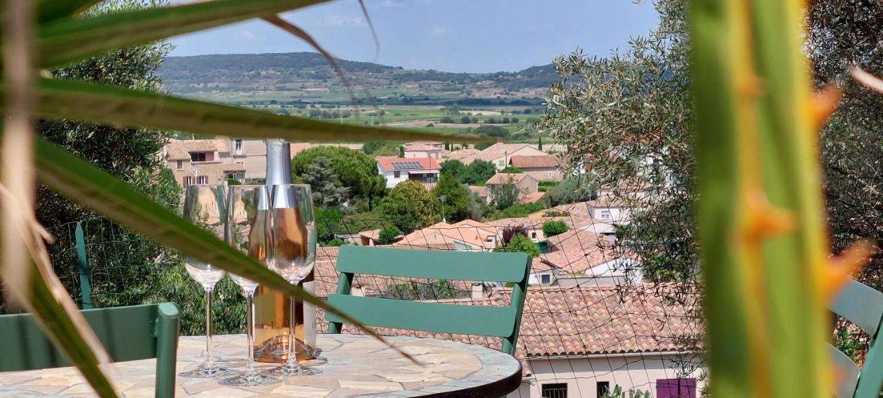 Beautiful Villa With A Stunning View Roujan Exteriör bild