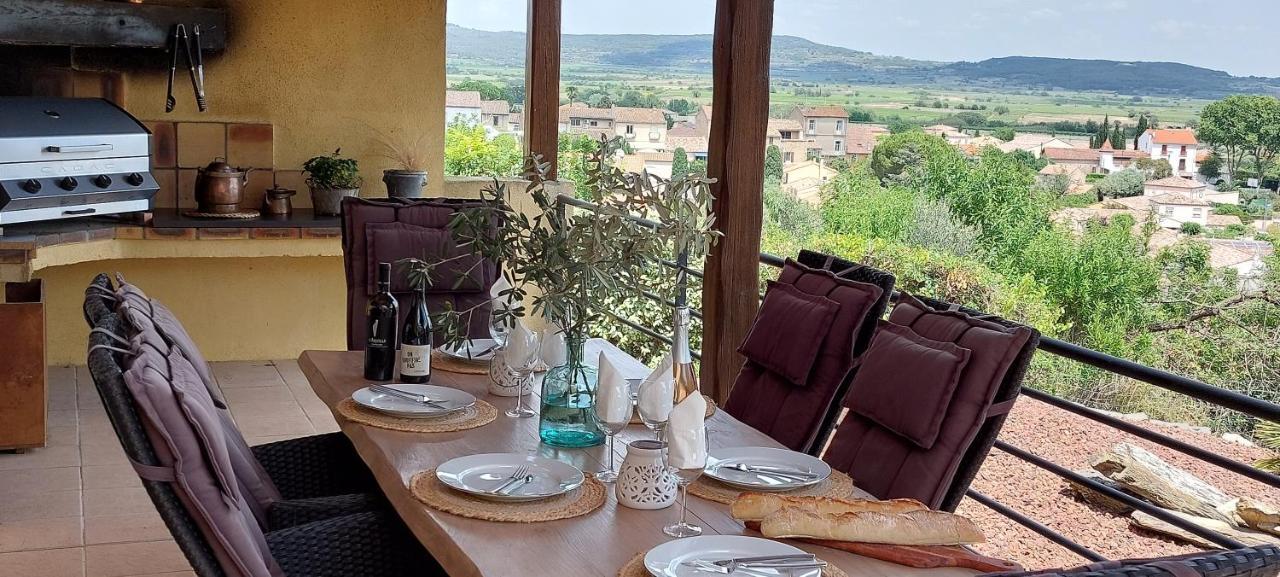 Beautiful Villa With A Stunning View Roujan Exteriör bild