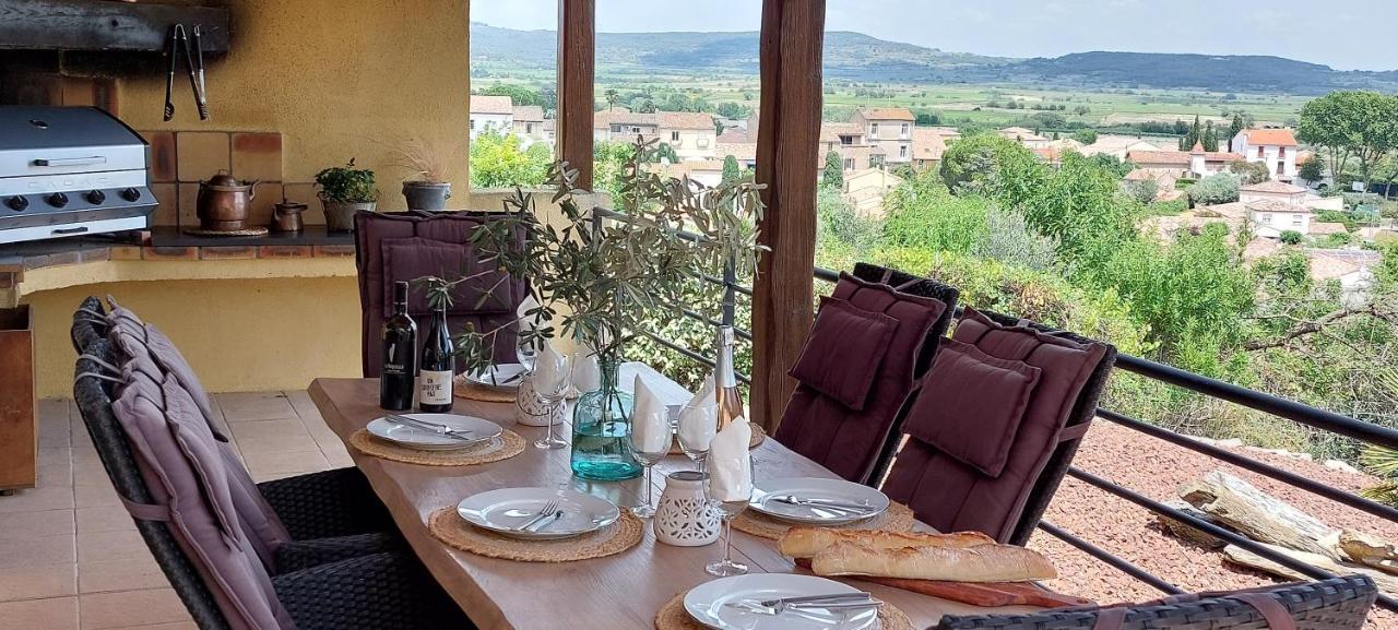 Beautiful Villa With A Stunning View Roujan Exteriör bild