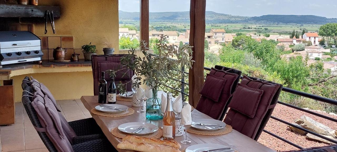 Beautiful Villa With A Stunning View Roujan Exteriör bild