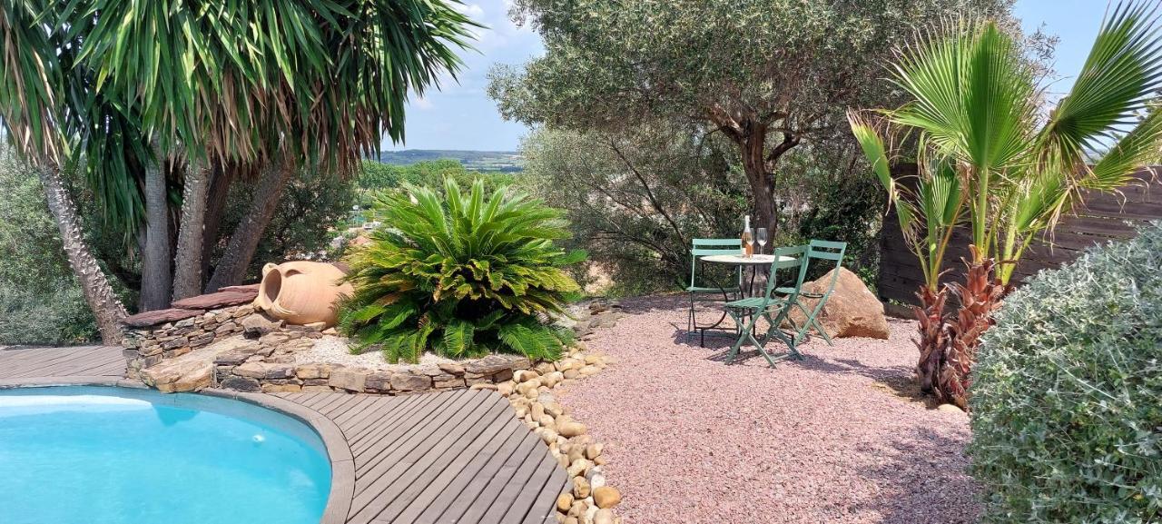 Beautiful Villa With A Stunning View Roujan Exteriör bild